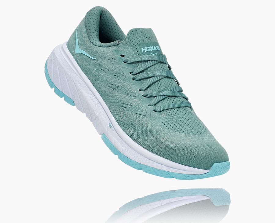 Hoka One One Cavu 3 Promenadskor Dam - Blå/Vita - FLQJU-1243